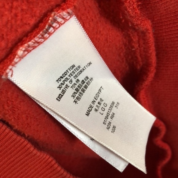 LEVI’S | Youth Red Levi’s Blue Logo Hoodie, Size Large - Picture 5 of 6